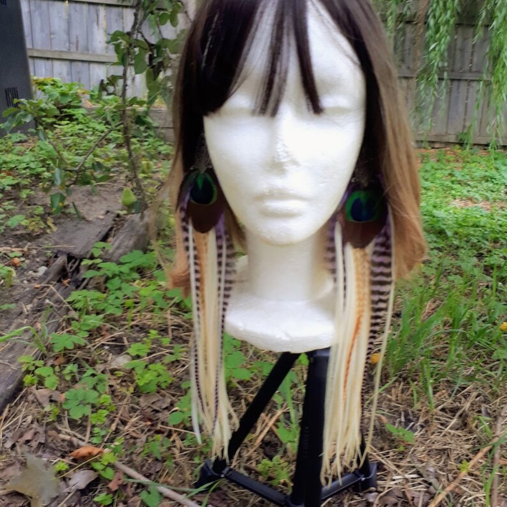 Handmade Owlita inspired feather earrings